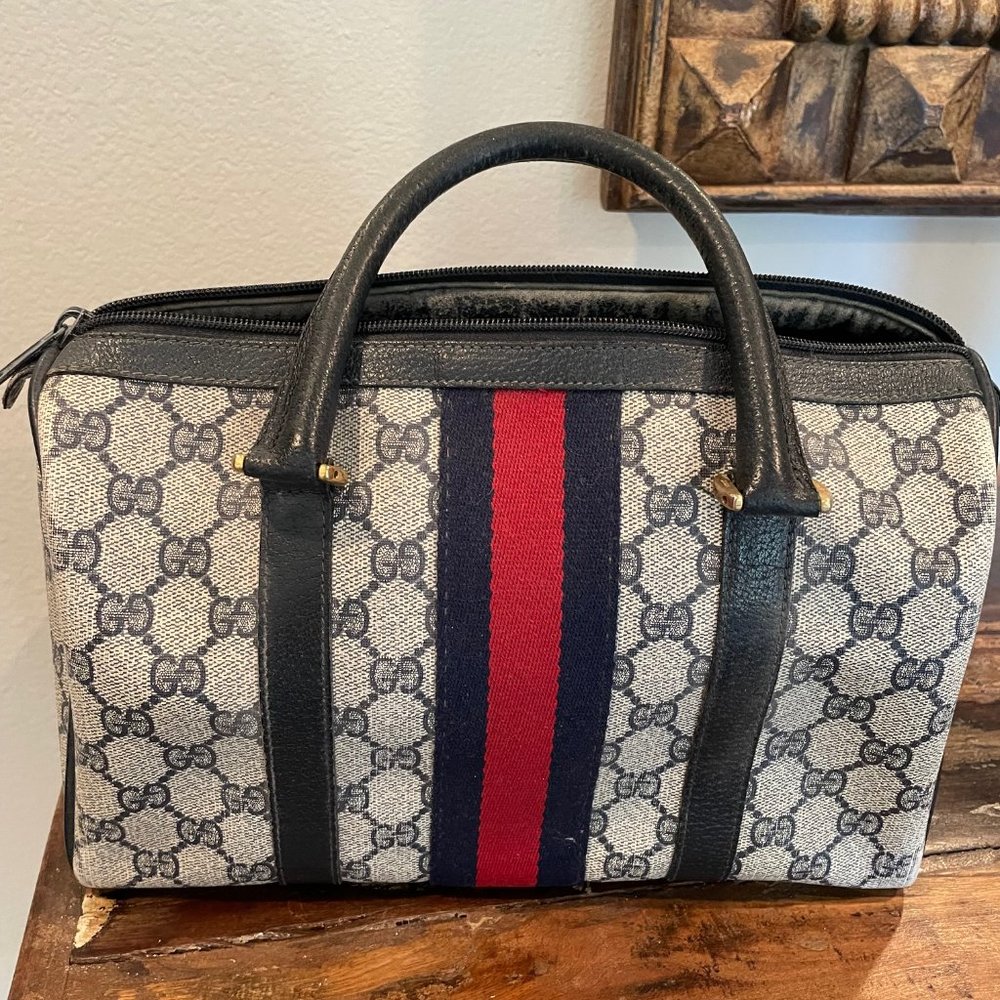 Gucci Vintage Doctors Bag - Navy - Picture 5 of 7